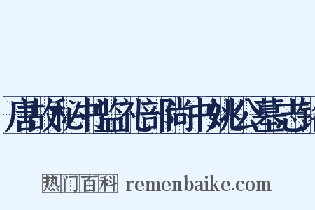 唐故秘书监礼部尚书姚公墓志铭是什么意思的图片